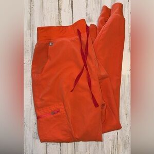 Figs sunset orange joggers
